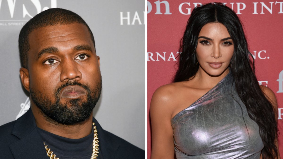 Kanye West respektive Kim Kardashian sida vid sida